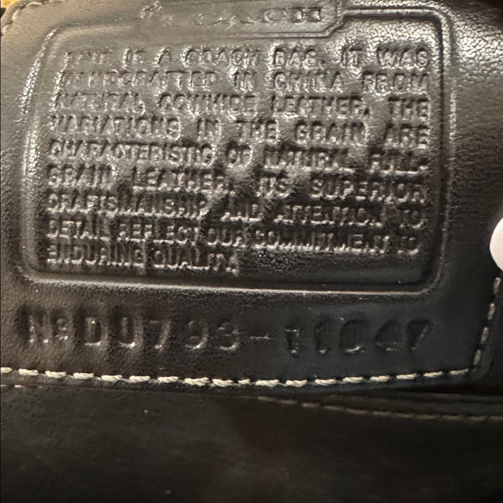 Coach Black Leather Satchel with Gold Accents - Picture 6 of 6